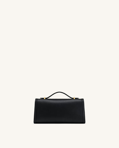 Delphine Saffiano Top Handle Bag - Black | JW PEI