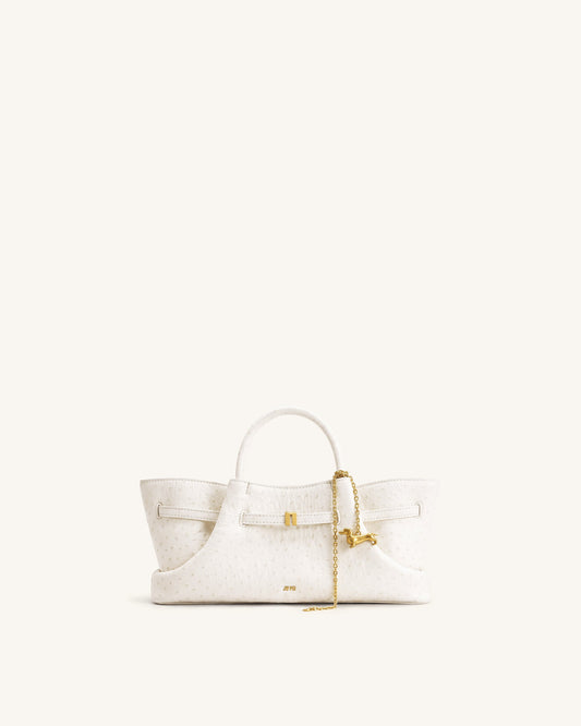 Maeve Dachshund Metal Charm Tote Bag - White | JW PEI