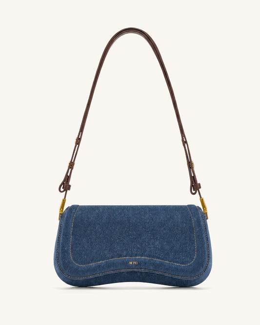 Joy Shoulder Bag - Dark Blue Denim | JW PEI