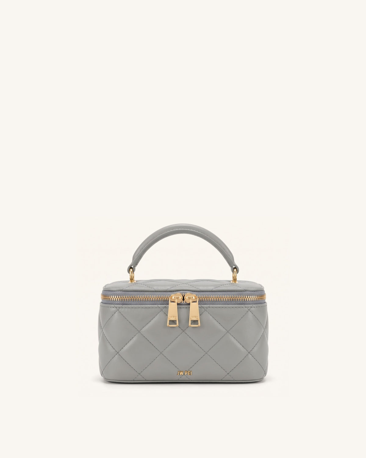 Vivienne Quilted Vanity Top Handle Bag - Gray | JW PEI