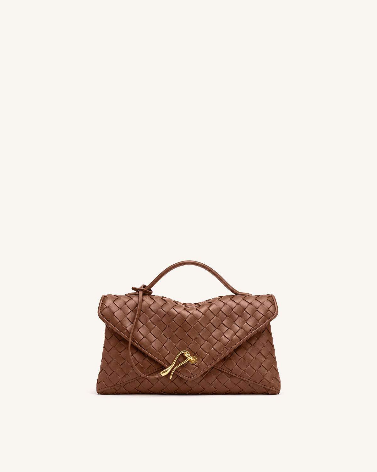 Celeste Woven Envelope Bag - Brown | JW PEI