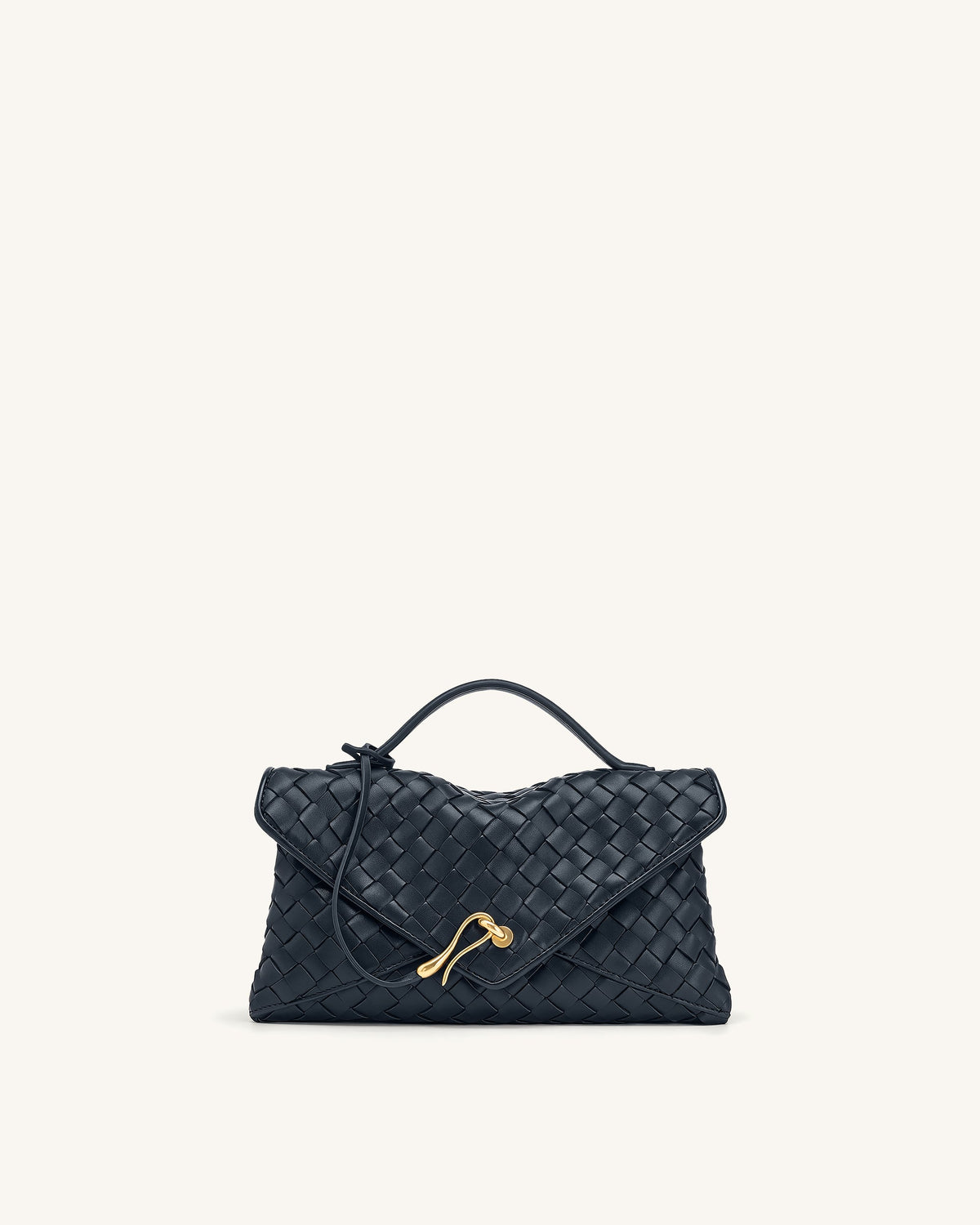 Celeste Woven Envelope Bag - Navy Blue | JW PEI