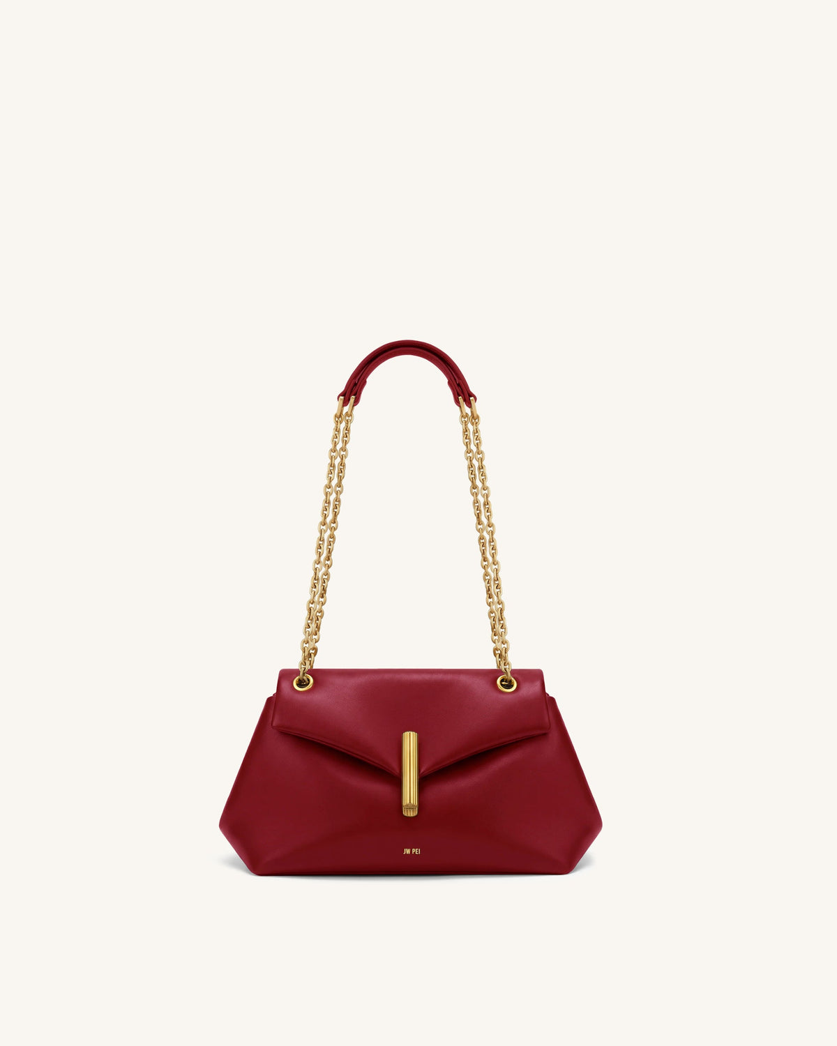 Valerie Chain Flap Shoulder Bag - Cherry Red | JW PEI