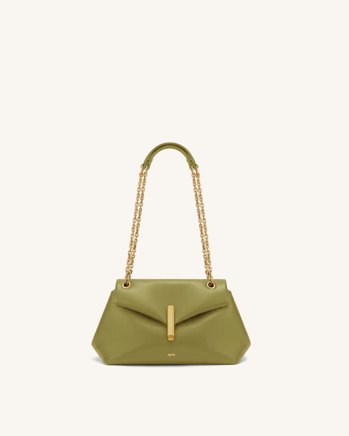 Valerie Chain Flap Shoulder Bag - Olive Green | JW PEI
