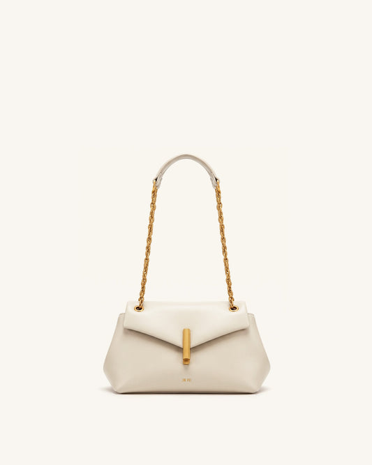 Valerie Chain Flap Shoulder Bag - Cream White | JW PEI