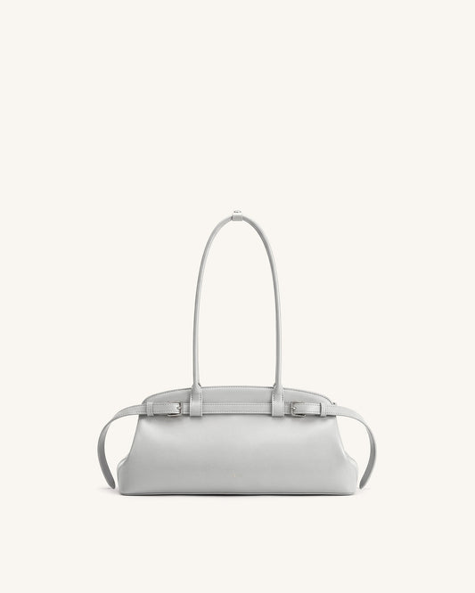 Arden Belt Detail East-West Shoulder Bag - Light Grey | JW PEI