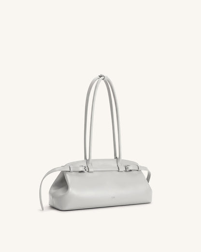 Arden Belt Detail East-West Shoulder Bag - Light Grey | JW PEI