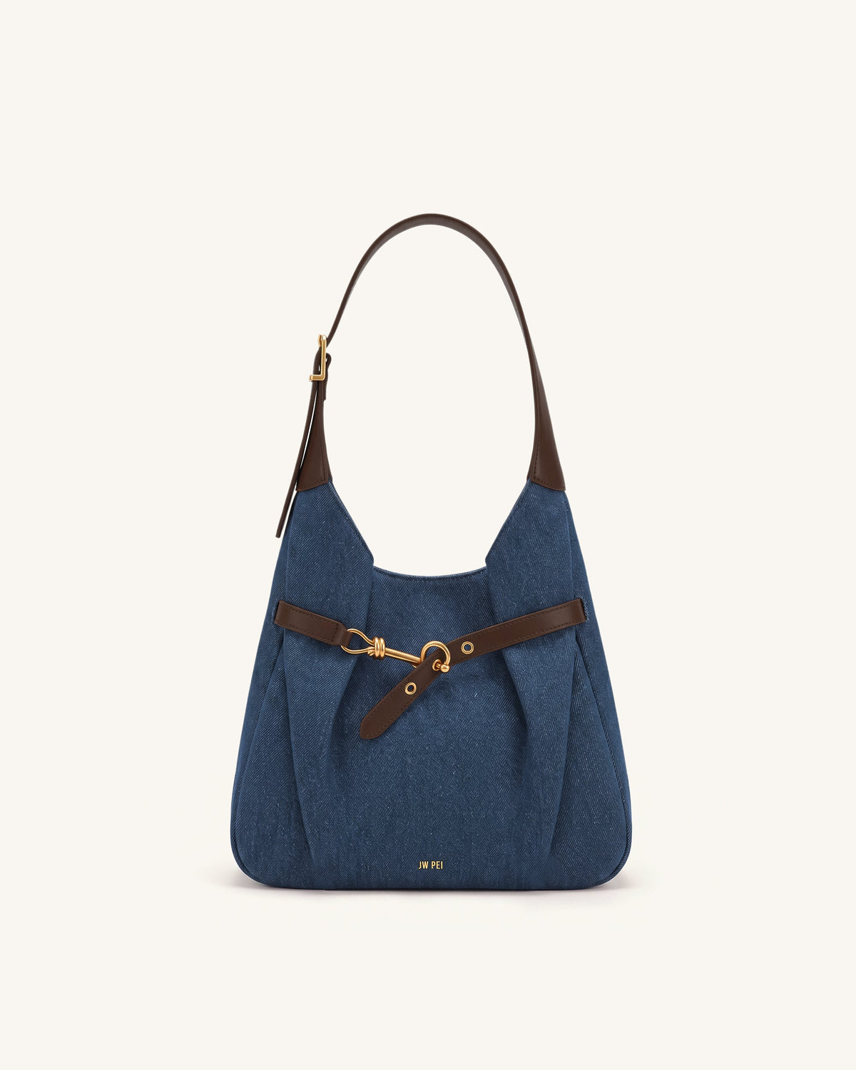 Alina Hobo Bag - Dark Blue Denim | JW PEI