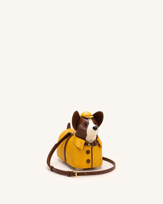 Corgi Raincoat Dog Crossbody Bag - Yellow | JW PEI