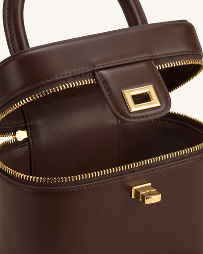 Cosima Vanity Case - Chocolate Brown | JW PEI