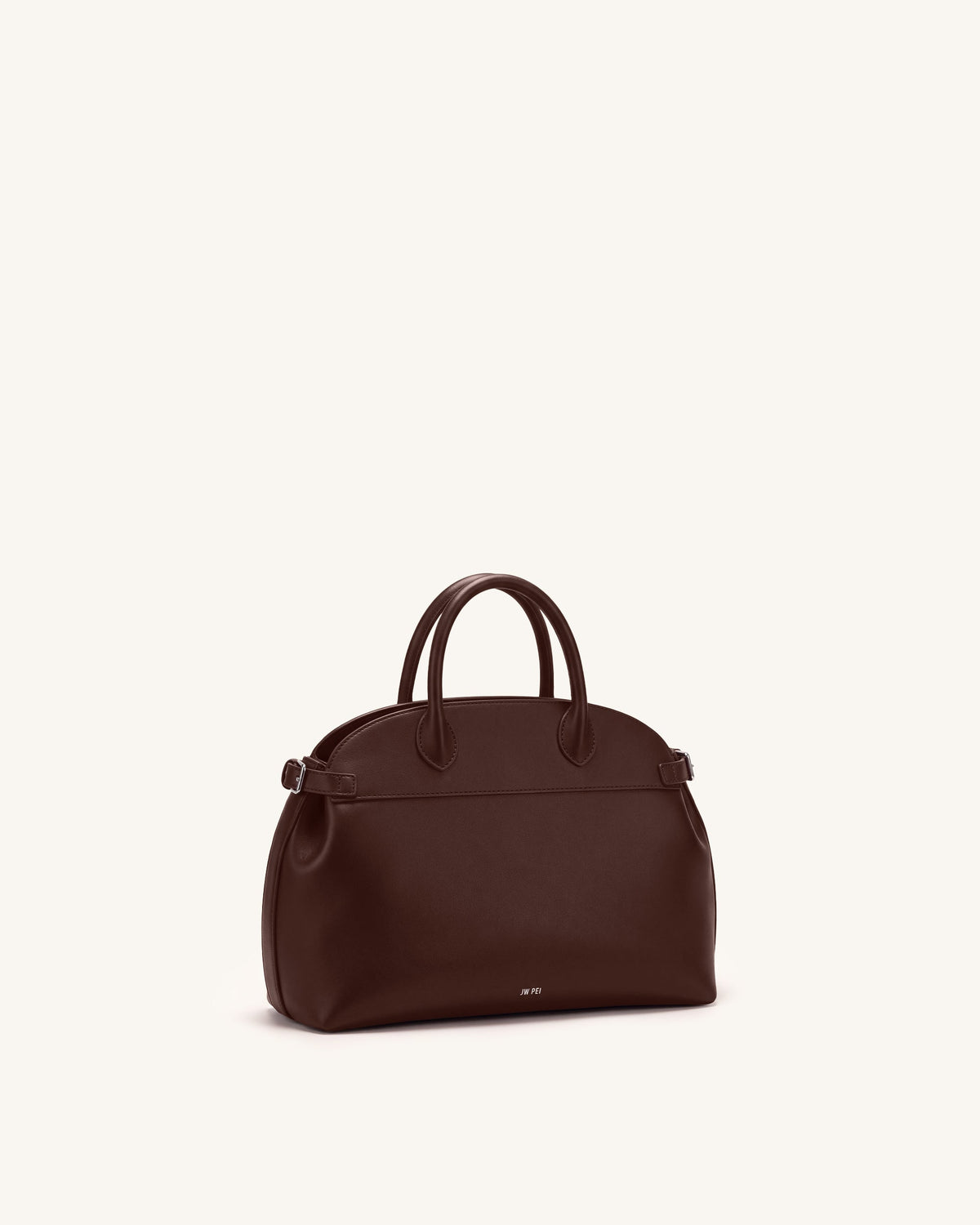 Arden Curved Top Handle Bag - Dark Brown | JW PEI