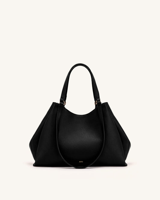Virelia Double Handle Tote Bag - Black | JW PEI