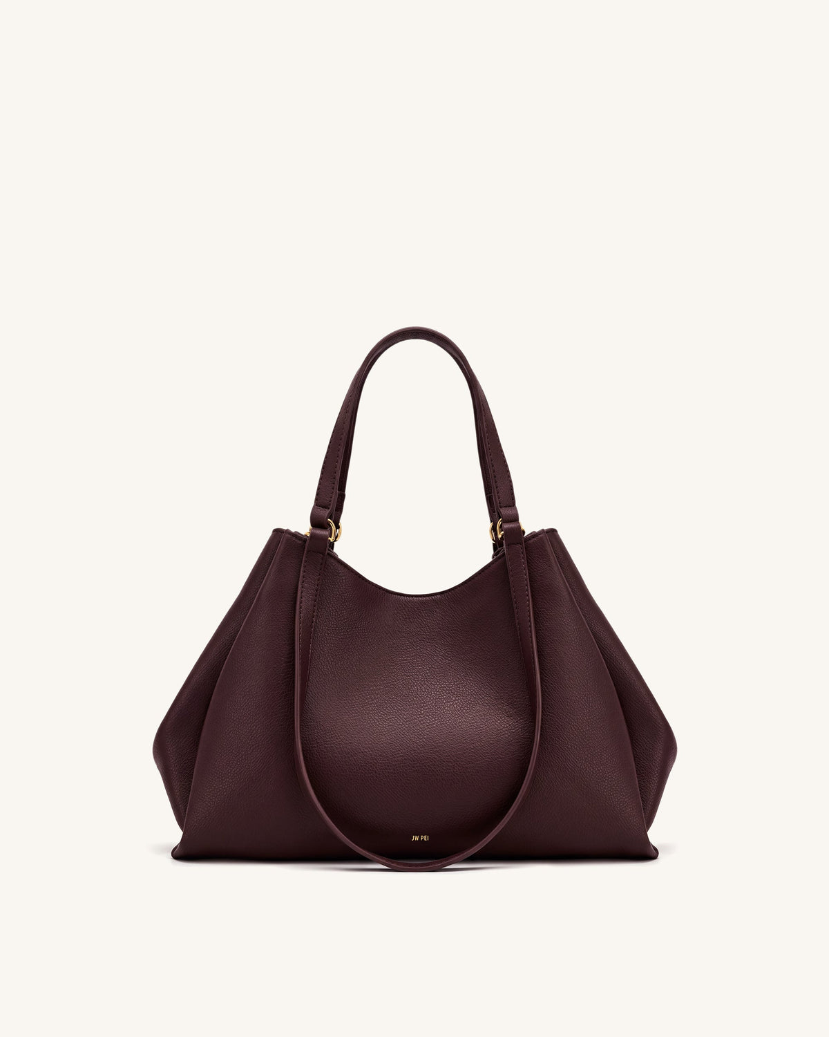 Virelia Double Handle Tote Bag - Deep Burgundy | JW PEI