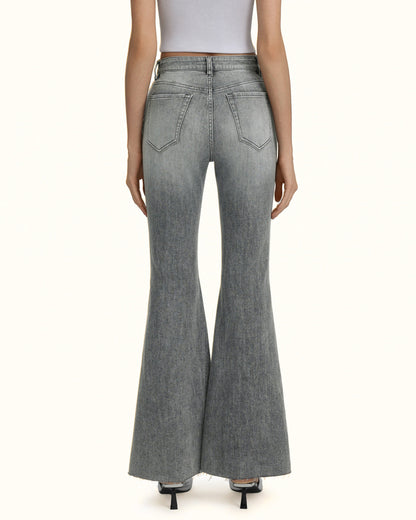Pearl Accent Bow Boogie Child Fray Jeans - Smoke and Mirrors | JW PEI
