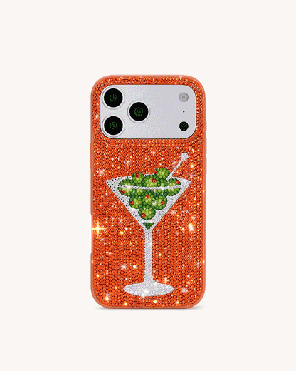 Olive Martini Artificial Crystal Phone Case - Orange | JW PEI