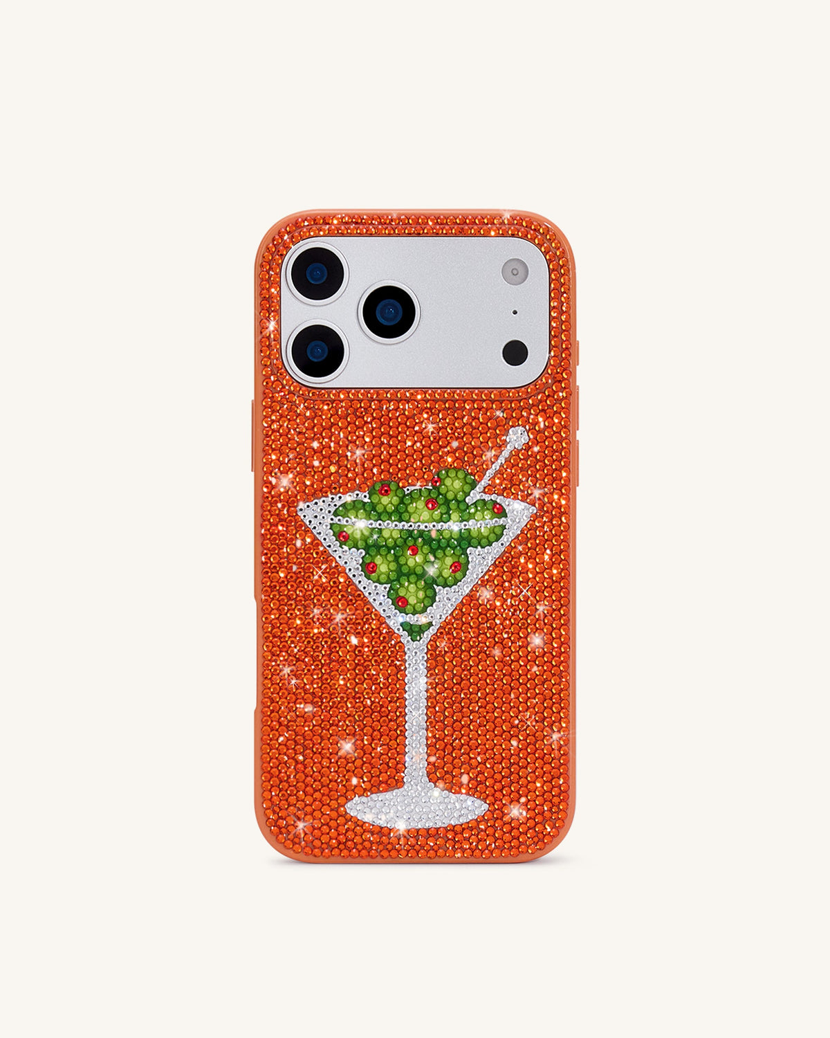 Olive Martini Artificial Crystal Phone Case - Orange | JW PEI