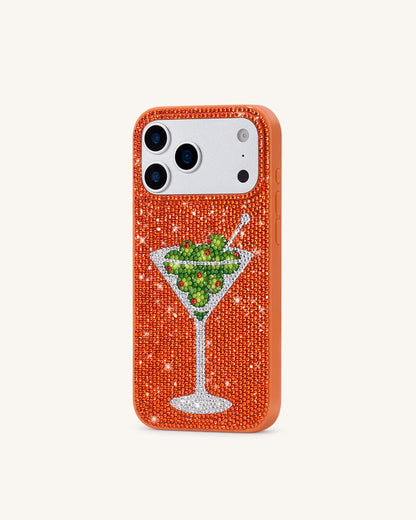 Olive Martini Artificial Crystal Phone Case - Orange | JW PEI