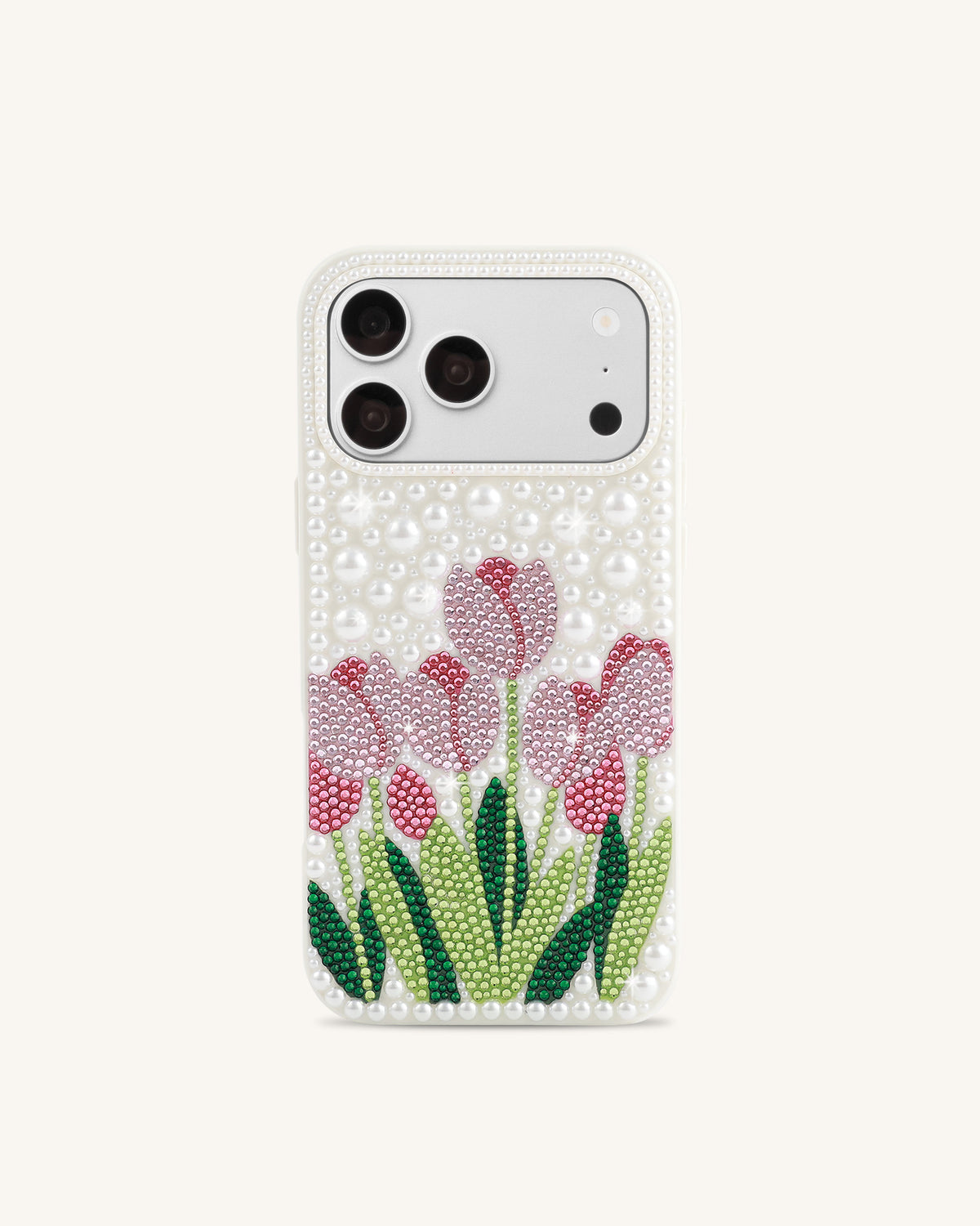 Tulip Faux Pearl Phone Case - White | JW PEI