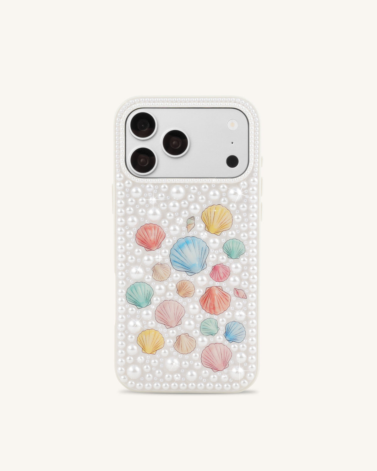 Pastel Seashell Pearl Phone Case - White | JW PEI