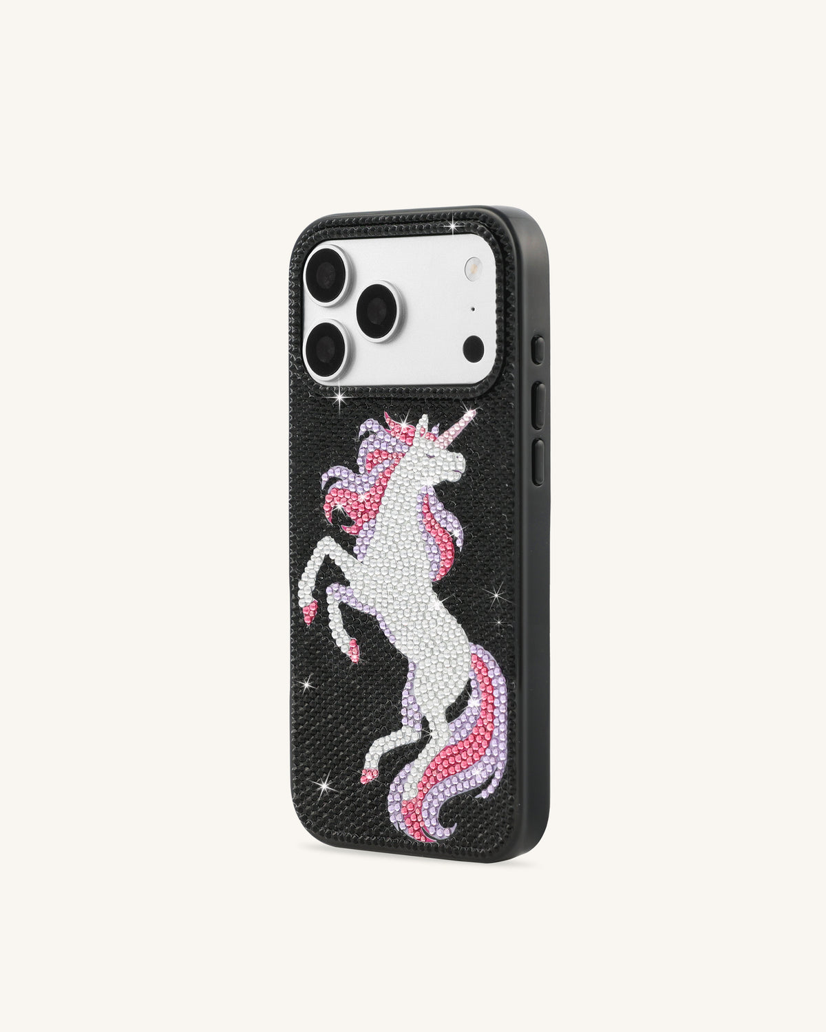Unicorn Rhinestone Phone Case - Black | JW PEI