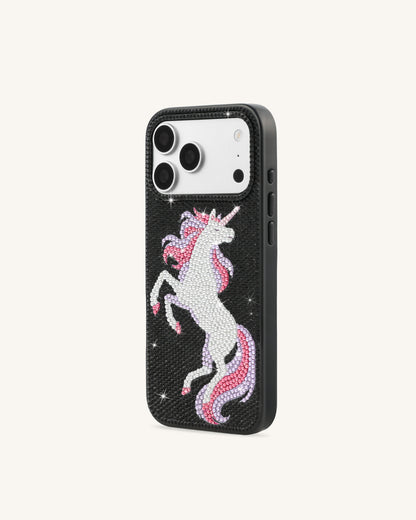 Unicorn Rhinestone Phone Case - Black | JW PEI