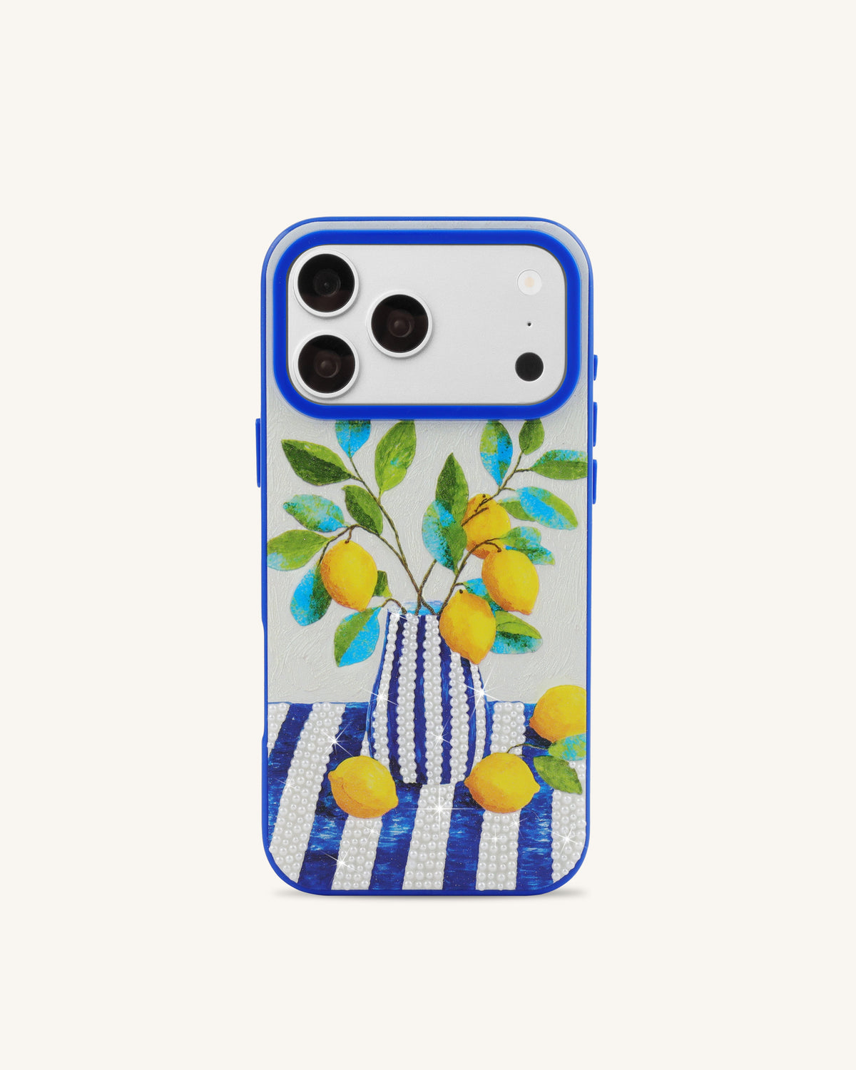 Lemon Vase Art Phone Case - Blue | JW PEI