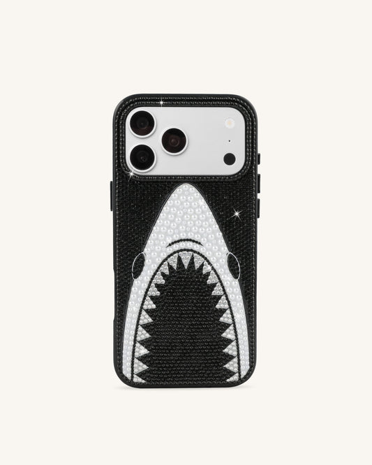 Shark Mouth Pearl Phone Case - Black | JW PEI