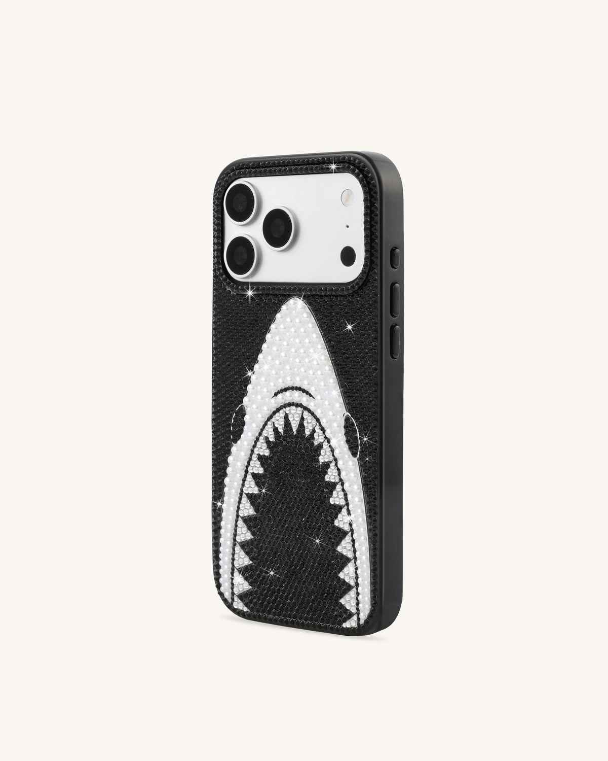 Shark Mouth Pearl Phone Case - Black | JW PEI