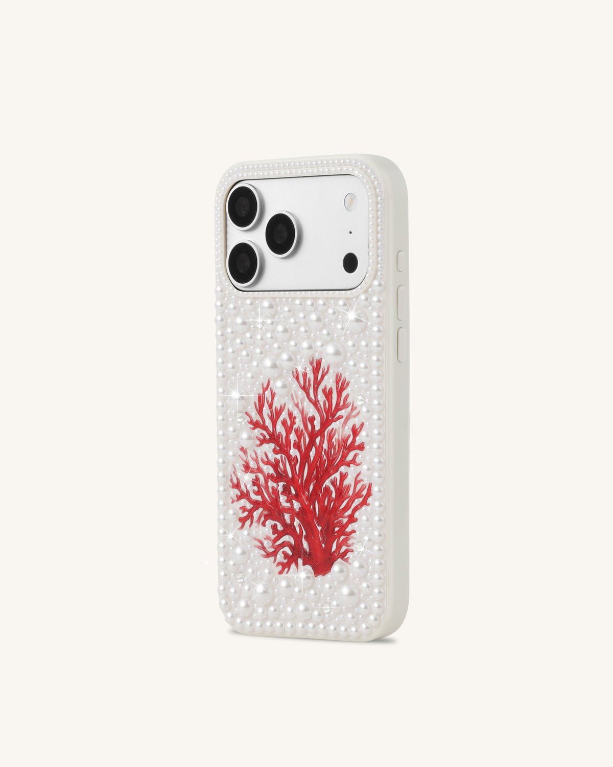 Red Coral Pearl Phone Case - White | JW PEI