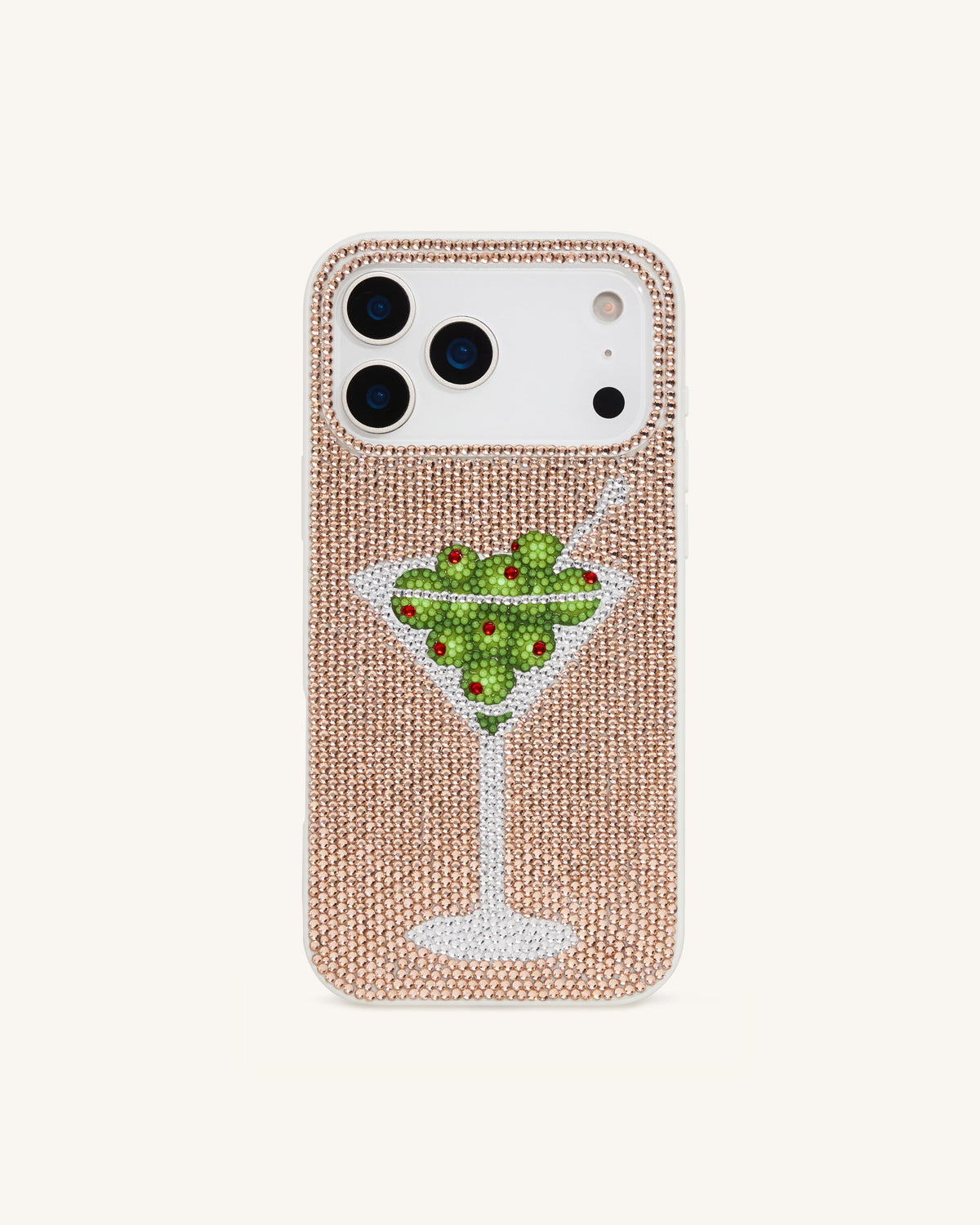 Olive Martini Artificial Crystal Phone Case - Gold | JW PEI