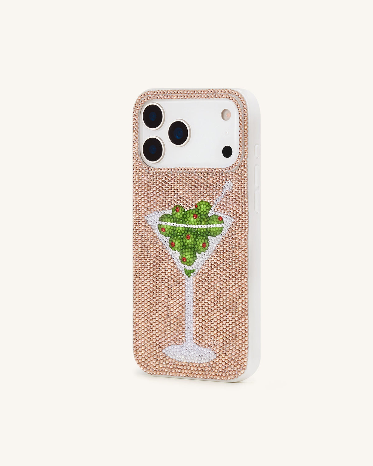 Olive Martini Artificial Crystal Phone Case - Gold | JW PEI