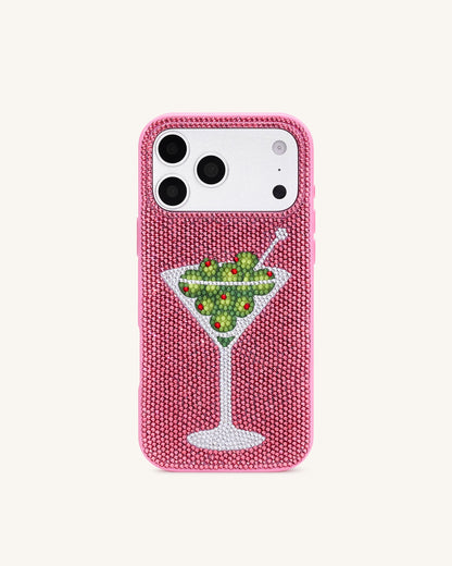 Olive Martini Artificial Crystal Phone Case - Pink | JW PEI
