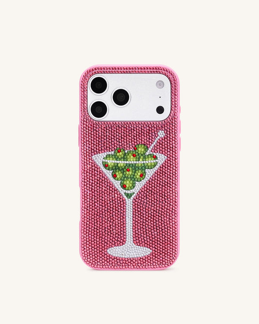 Olive Martini Artificial Crystal Phone Case - Pink | JW PEI