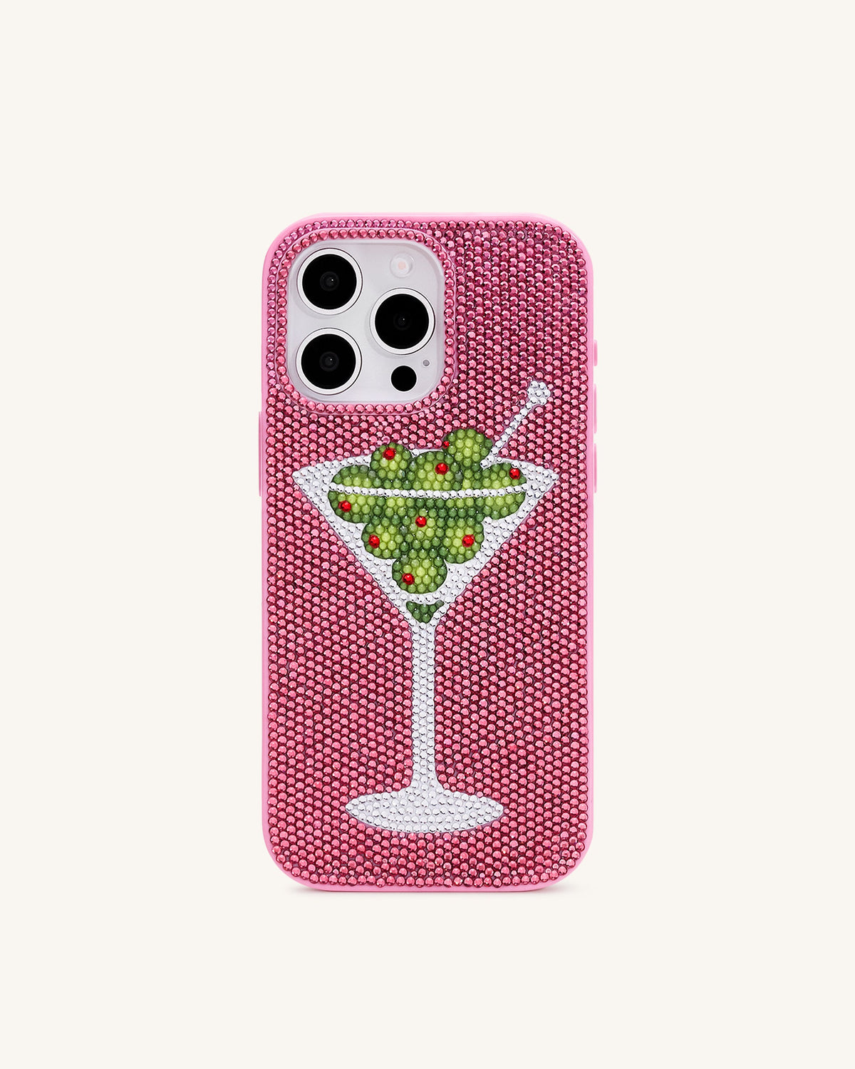 Olive Martini Artificial Crystal Phone Case - Pink | JW PEI