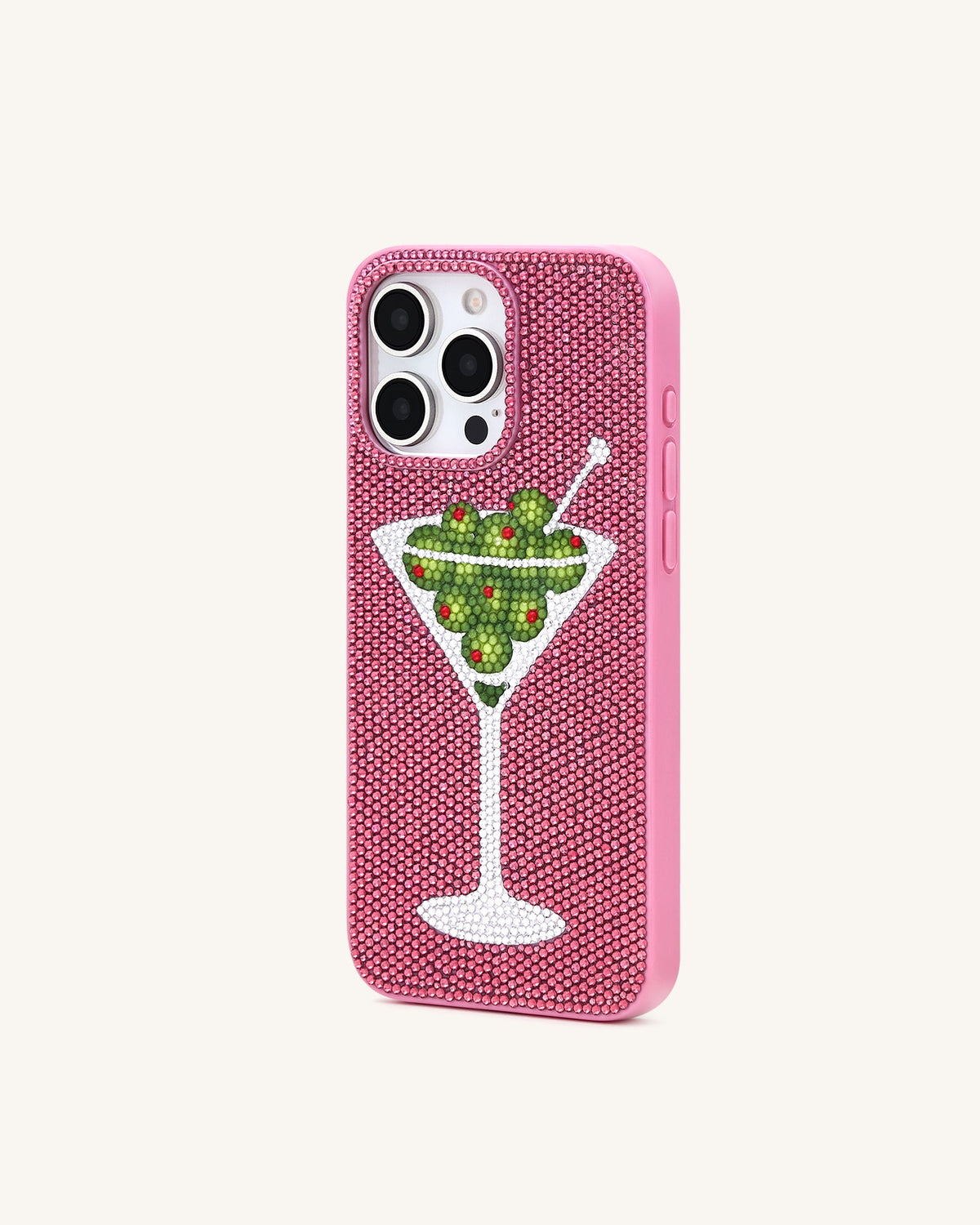 Olive Martini Artificial Crystal Phone Case - Pink | JW PEI