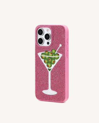 Olive Martini Artificial Crystal Phone Case - Pink | JW PEI