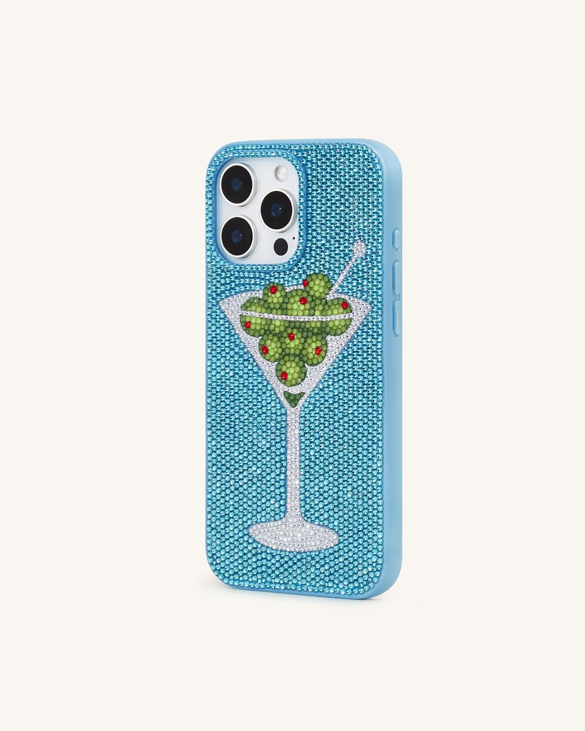 Olive Martini Artificial Crystal Phone Case - Light Blue | JW PEI