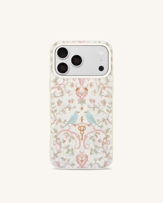 Vintage Romance Bird Pearl Shell Phone Case - White | JW PEI