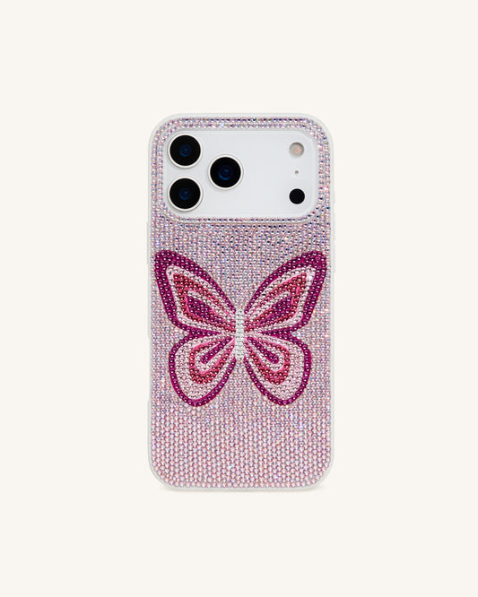 Butterfly Rhinestone Phone Case - Pink | JW PEI