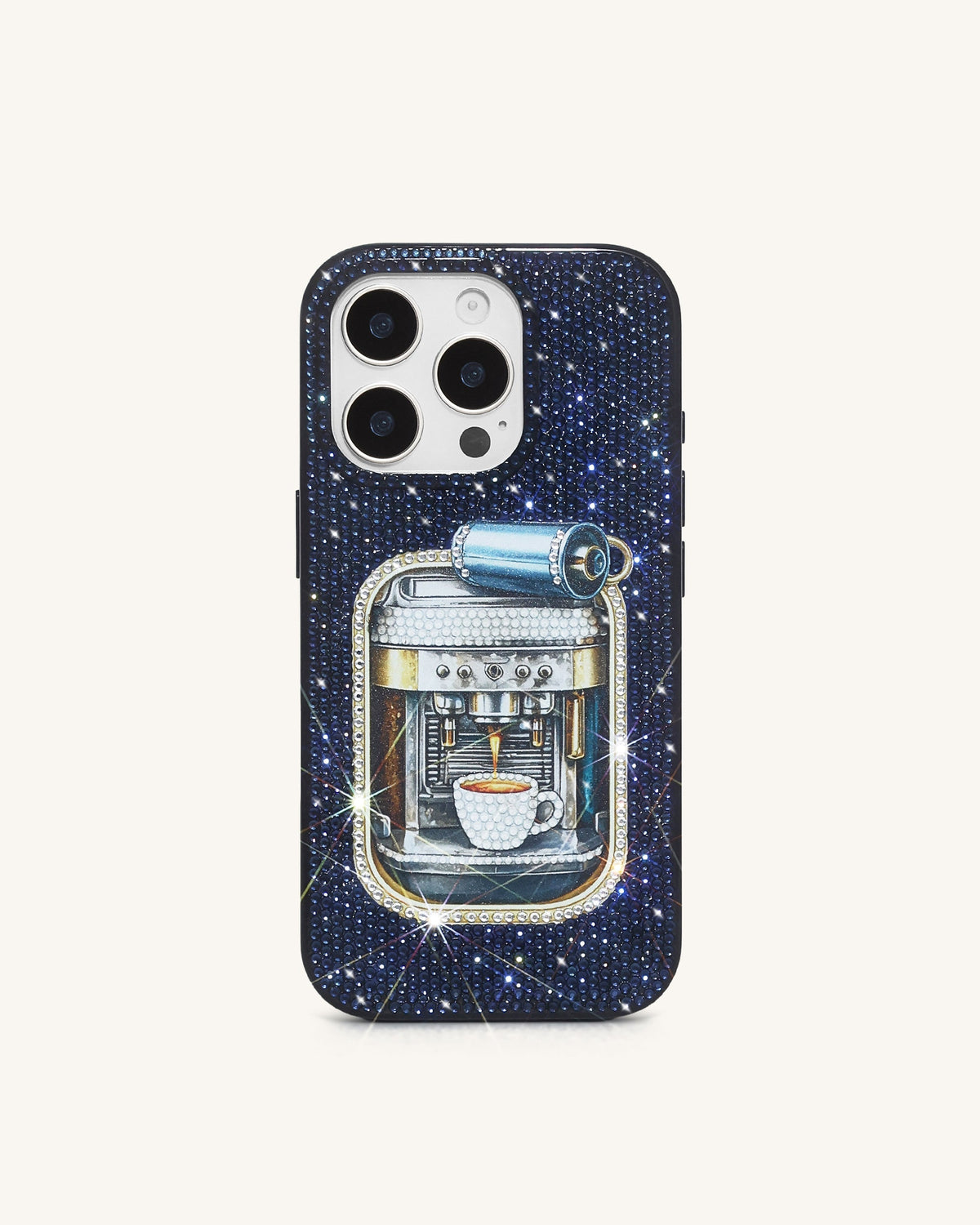 Coffee Tin Artificial Crystal Phone Case - Blue | JW PEI