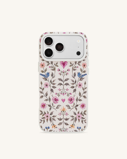 Vintage Romance Floral Bird Phone Case - White | JW PEI