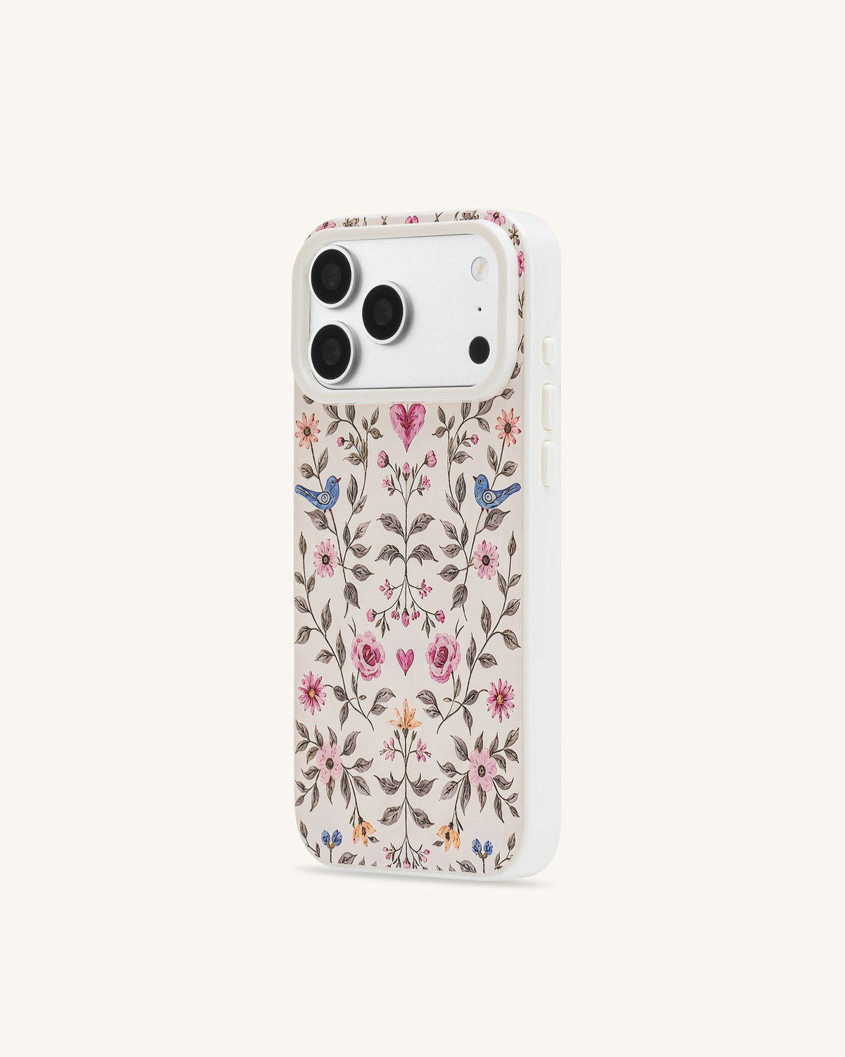 Vintage Romance Floral Bird Phone Case - White | JW PEI