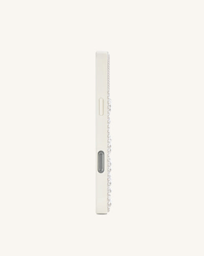 Pearl Shark Artificial Crystal Phone Case - White | JW PEI