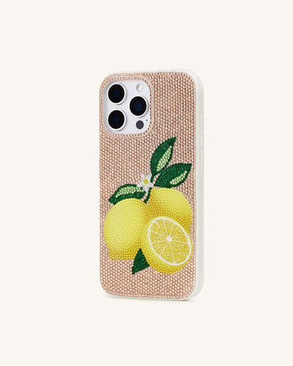 Lemon Artificial Crystal Phone Case - Gold | JW PEI