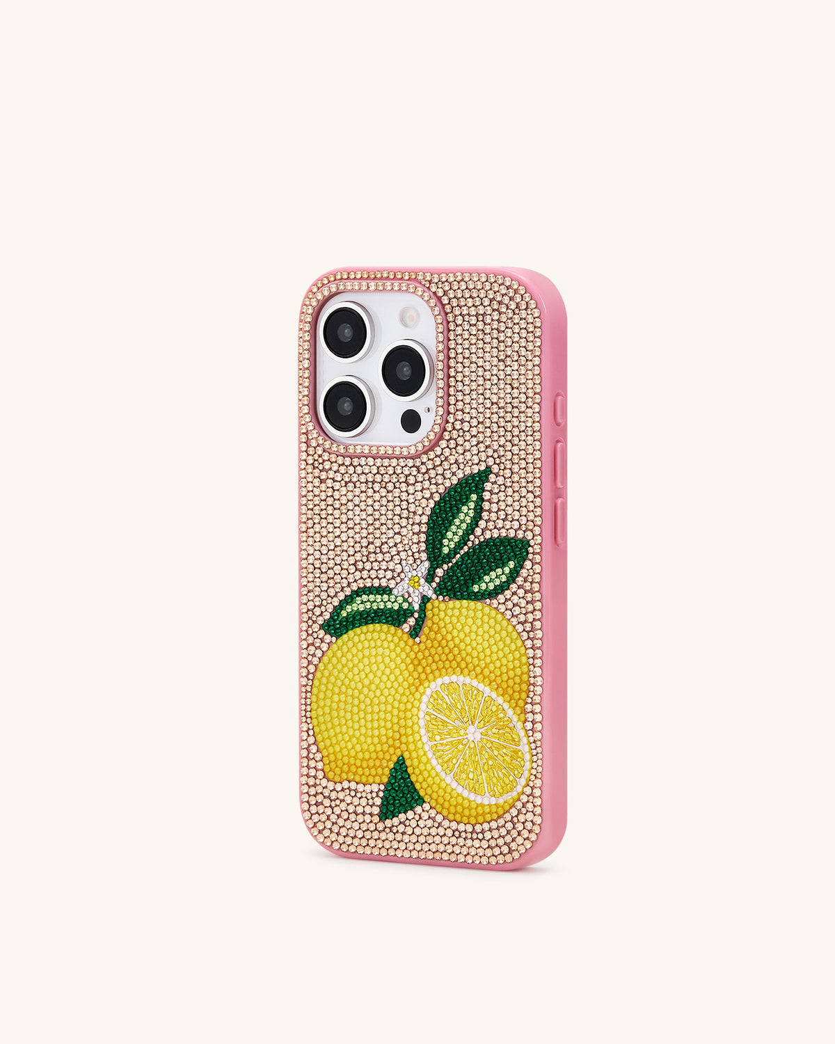 Lemon Artificial Crystal Phone Case - Pink | JW PEI