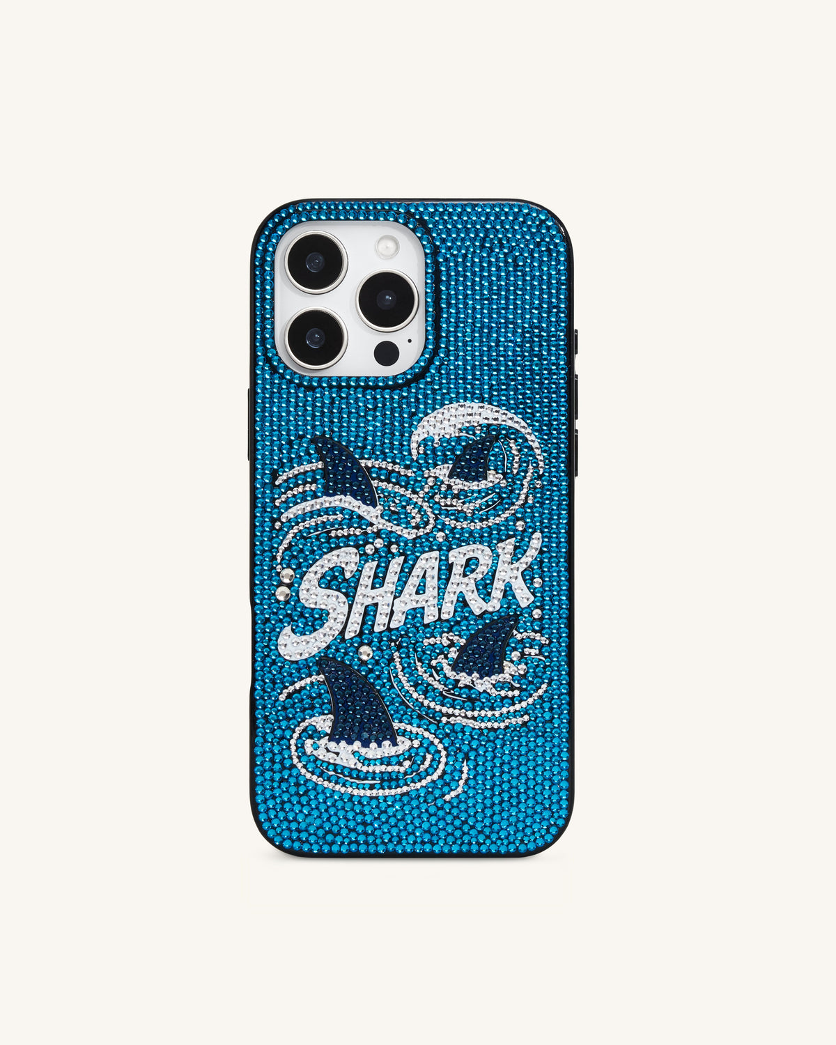 Shark Blue Artificial Crystal Phone Case - Blue | JW PEI