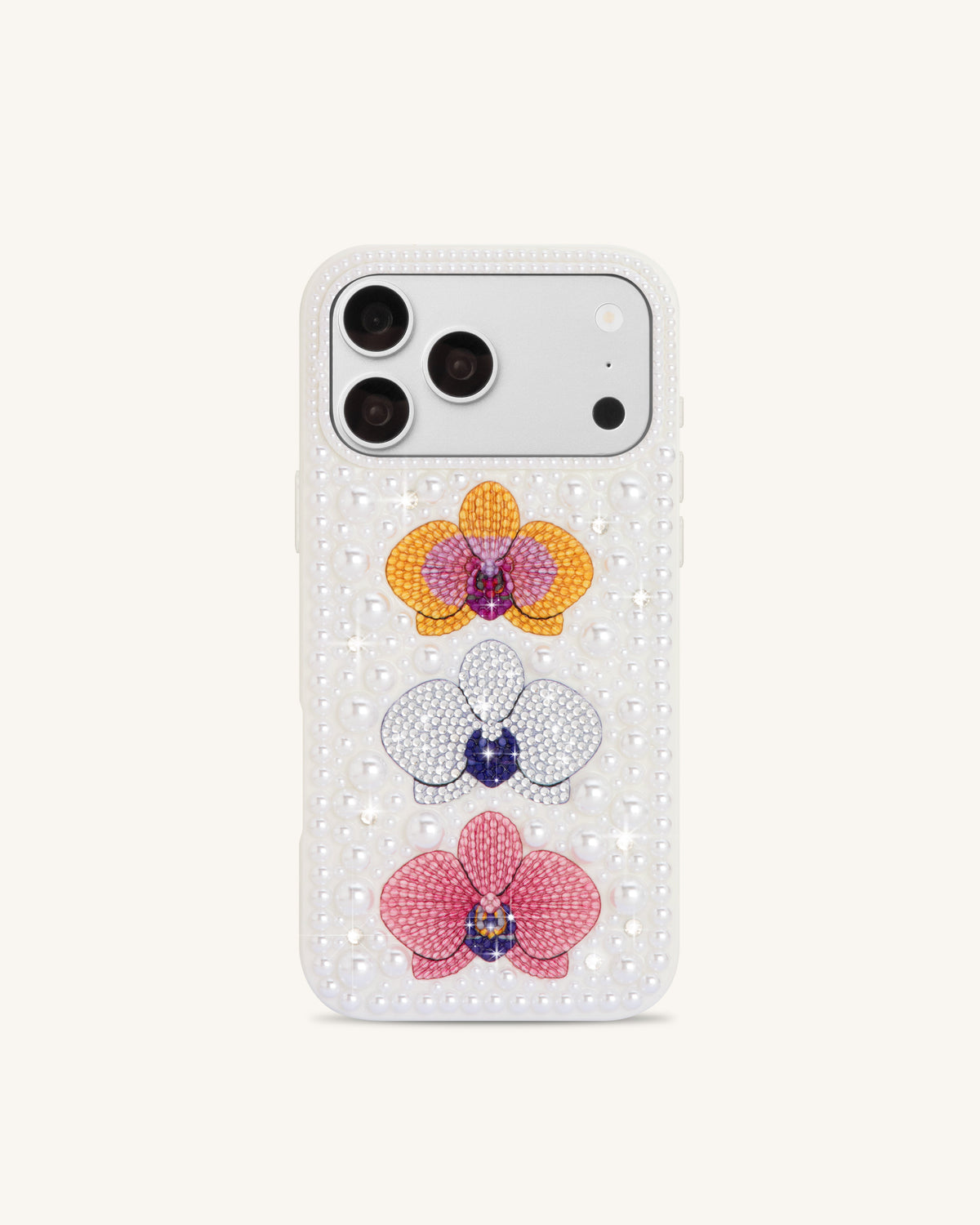 Pearl Orchid Floral Phone Case - White | JW PEI
