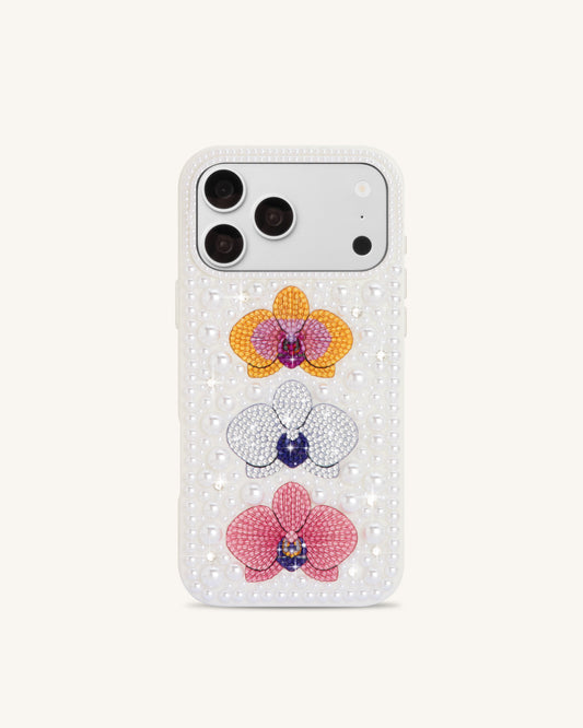 Pearl Orchid Floral Phone Case - White | JW PEI