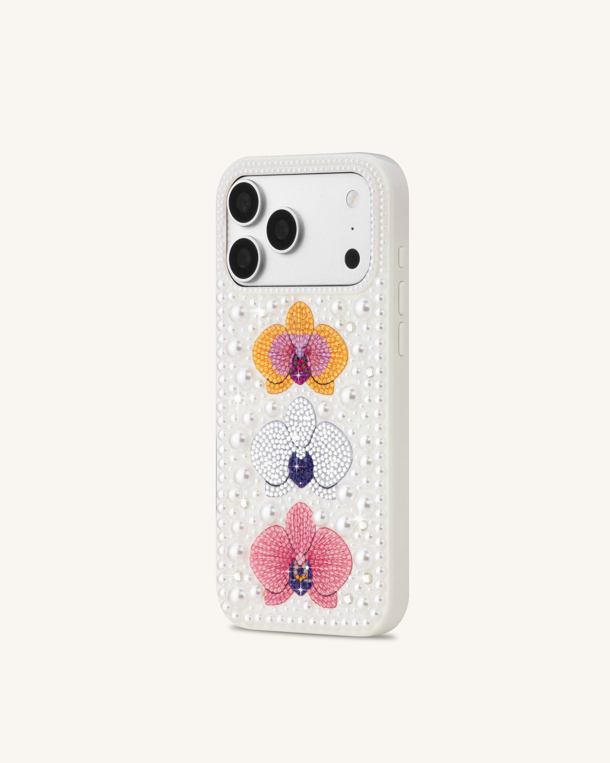Pearl Orchid Floral Phone Case - White | JW PEI