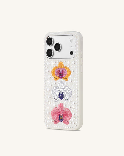 Pearl Orchid Floral Phone Case - White | JW PEI
